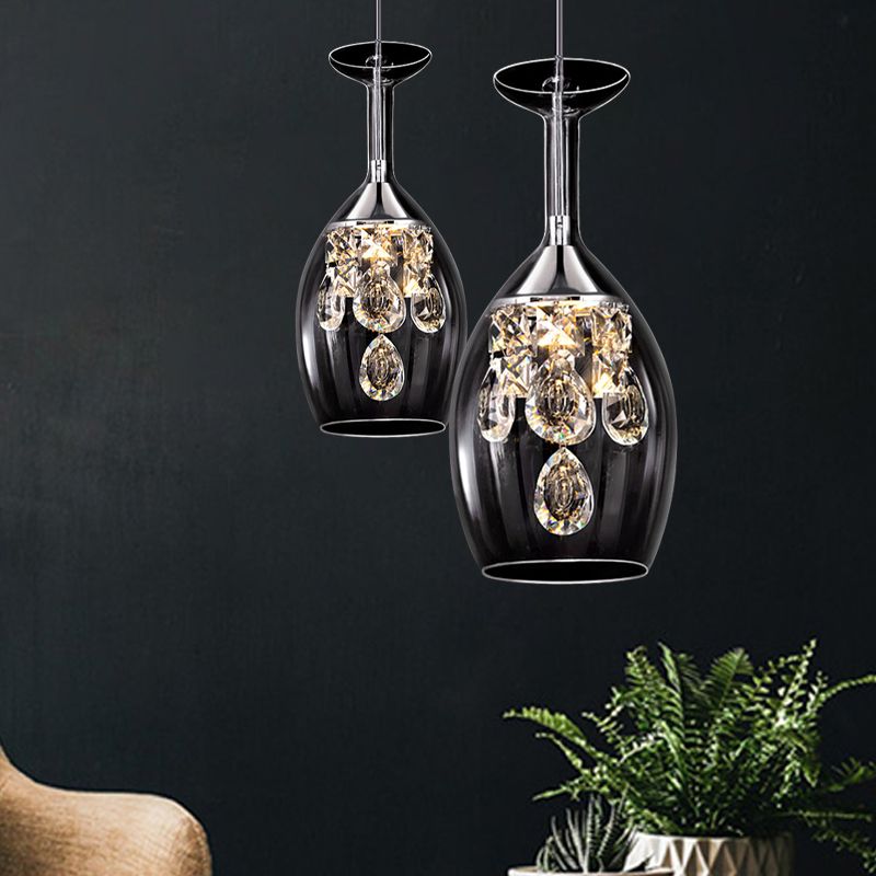 Kristy Modern Wine Glass/Crystal Pendant Light - Letslighting