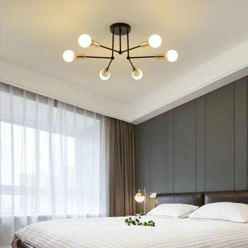 Valentina Flush Mount Ceiling Lights Linear Industrial, /Glass, Bedroom