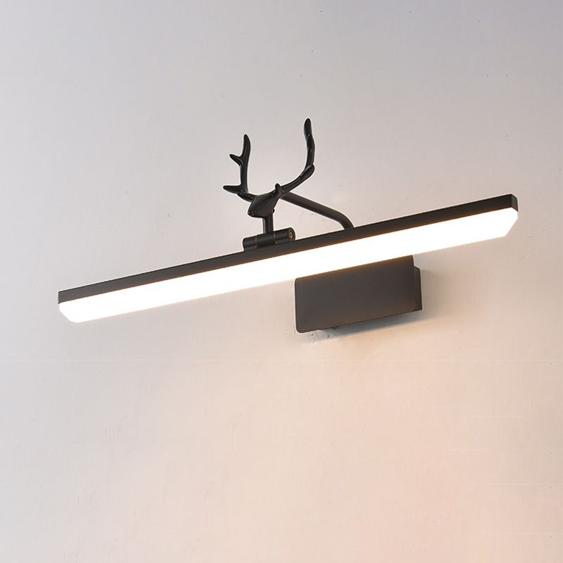 Arisha Vintage Antlers Mirror Front Vanity LED Wall Lamp