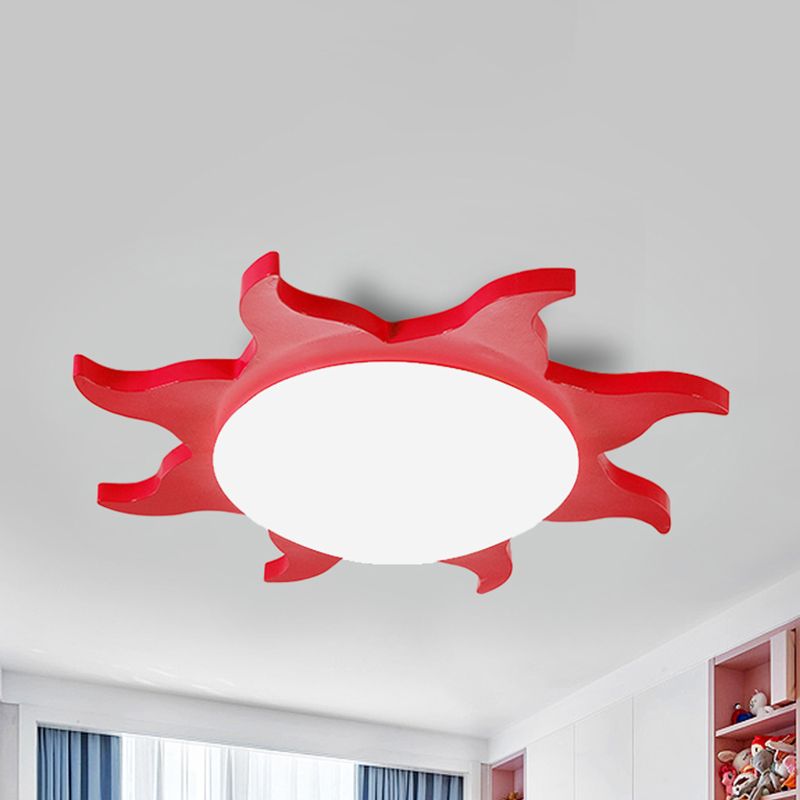 Arisha Modern Sun Round Flush Mount Ceiling Light Bedroom