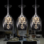 Kristy Modern Wine Glass/Crystal Pendant Light - image 3