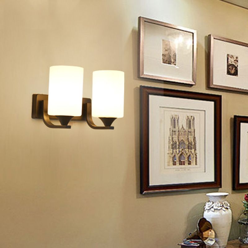 Kristy Minimalism Cylindrical Glass Art Vanity Wall Lamp