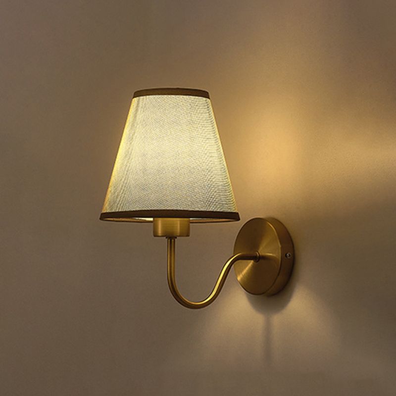 Kristy Nordic Fabric Vanity Wall Lamp Flaxen