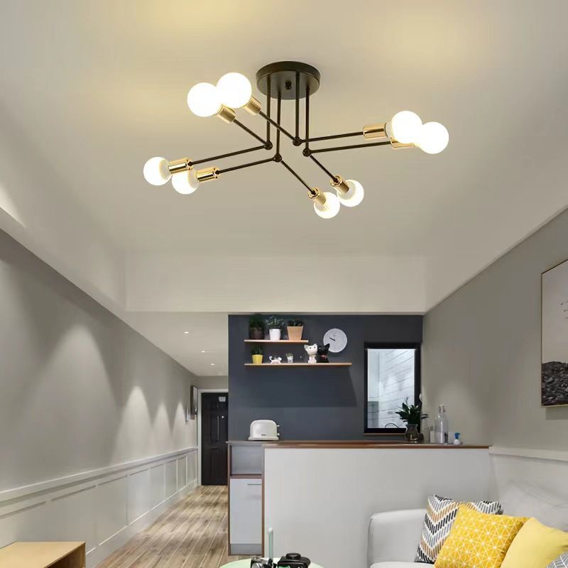 Valentina Flush Mount Ceiling Lights Linear Industrial, /Glass, Bedroom