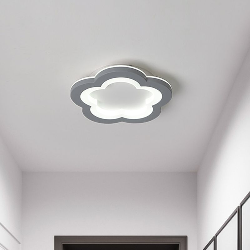Arisha Modern Flower Flush Mount Ceiling Light Gray