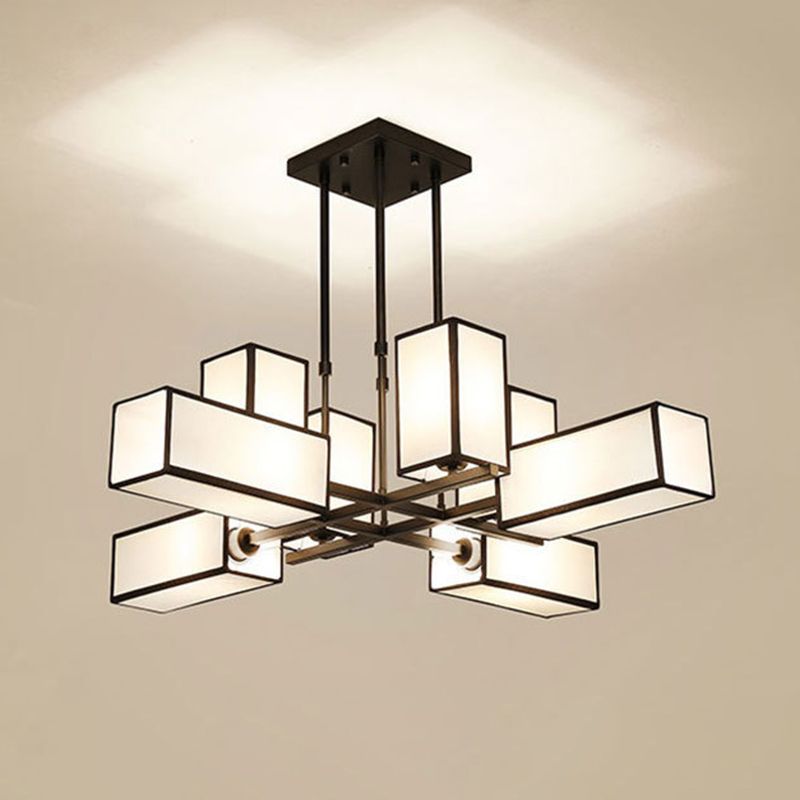 Arisha Pendant Light Square Retro Fabric Living Room