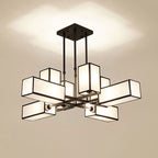 Arisha Pendant Light Square Retro Fabric Living Room