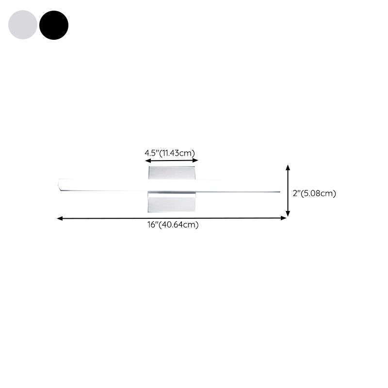 Arisha Modern Linear/Square Mirror Front Vanity LED Wall Lamp