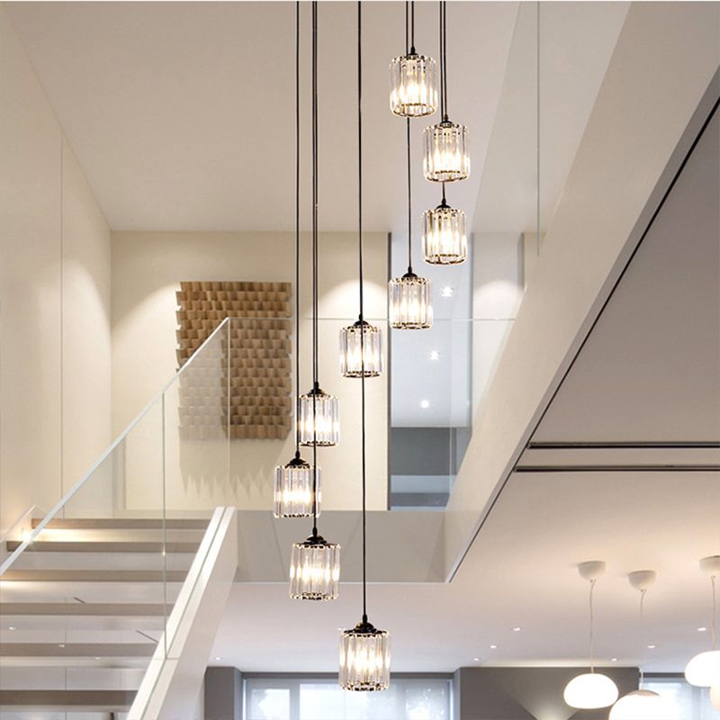 Kristy Modern Minimalist Glass Chandelier Living Room