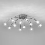 Arisha Art Deco Starry Glass Flush Mount Ceiling Light - Letslighting