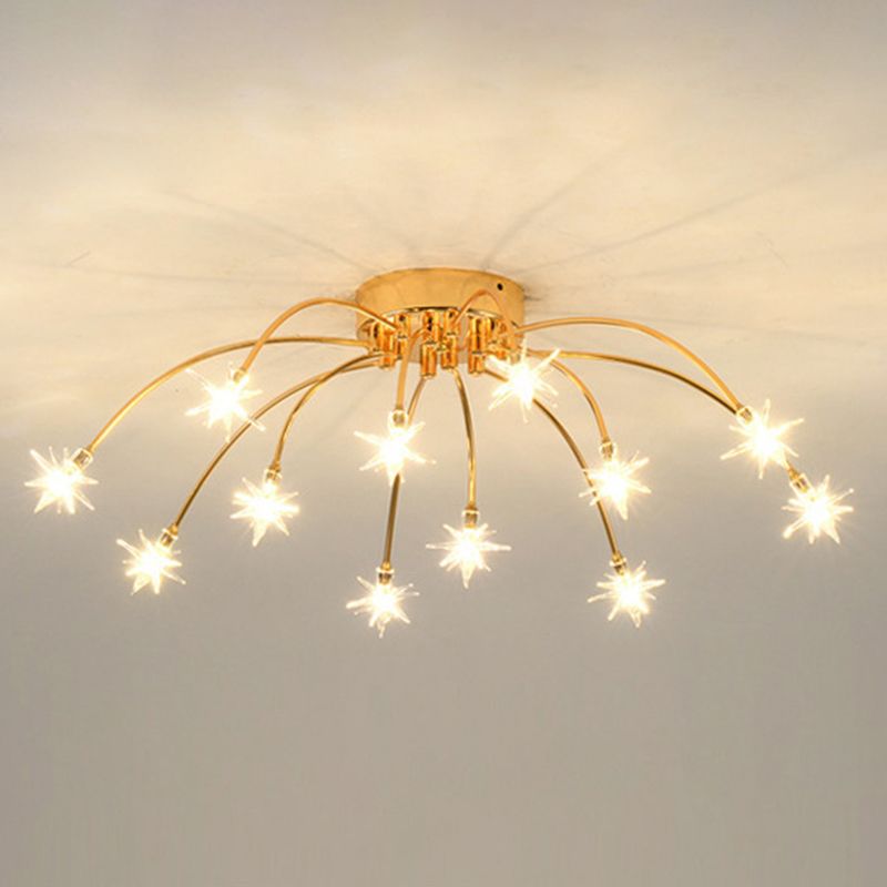 Arisha Art Deco Starry Glass Flush Mount Ceiling Light - Letslighting