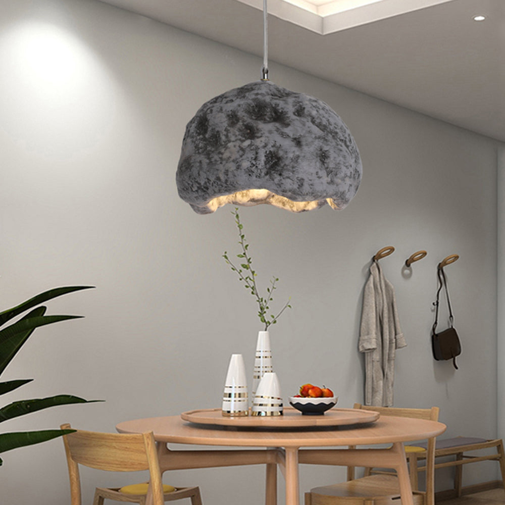 Avi Wabi Sabi Irregular Shape Resin Pendant Light, 3 Color