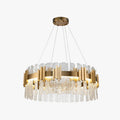 Kristy Mid Century Iron & Glass Chandelier Circle