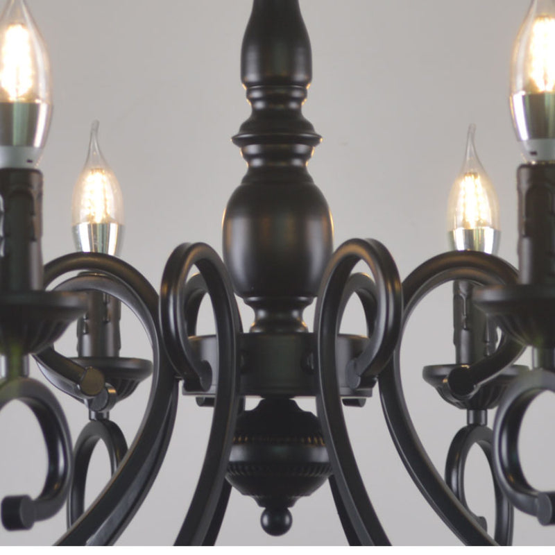Silva Creative Retro Candle Chandelier Bedroom