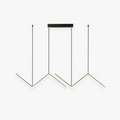 Arisha Modern Wavy Linear Pendant Light Double