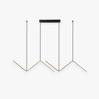 Arisha Modern Wavy Linear Pendant Light Double