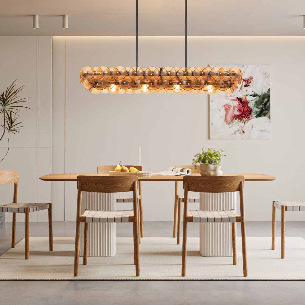 Loren Modern Glass & Metal Chandelier