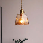 Arisha Vintage Style Industrial Pendant Light Retro Glass Brass
