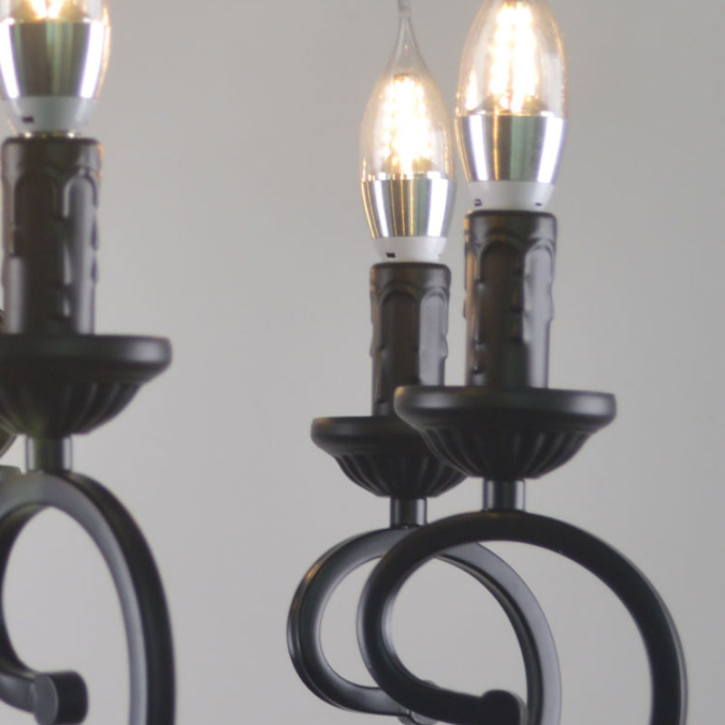 Silva Creative Retro Candle Chandelier Bedroom