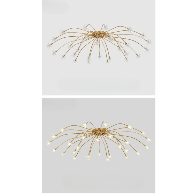 Arisha Art Deco Starry Glass Flush Mount Ceiling Light - image 30