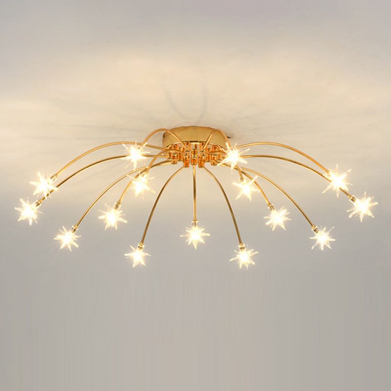 Arisha Art Deco Starry Glass Flush Mount Ceiling Light - Letslighting
