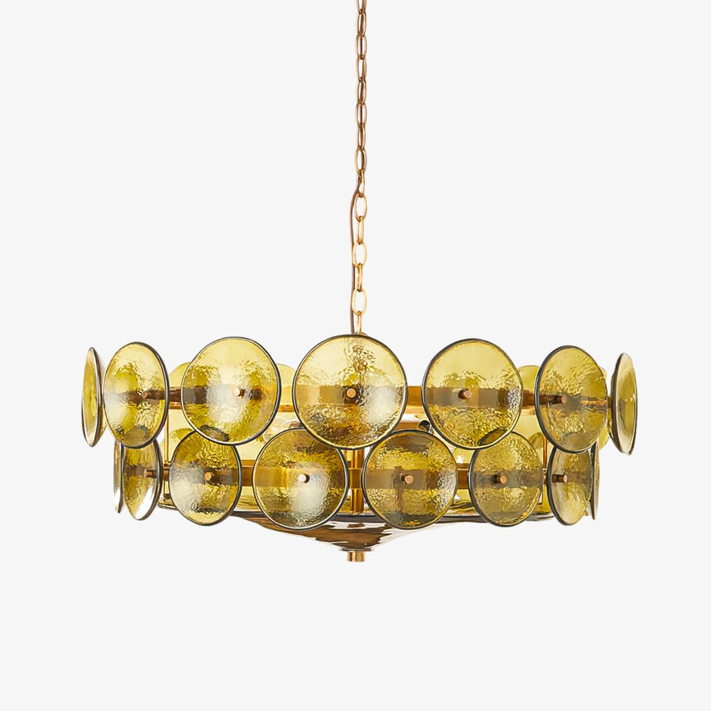 Aurora Chandelier Murano Glass Disc Vintage