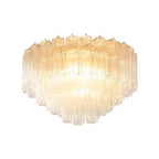 Aurora Ceiling Lamp Murano Pink Glass Vintage