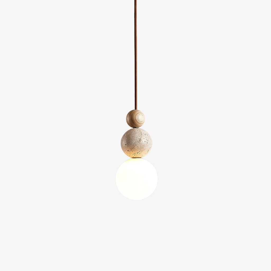 Ullaeia Sphere-Cluster Travertine Pendant Light