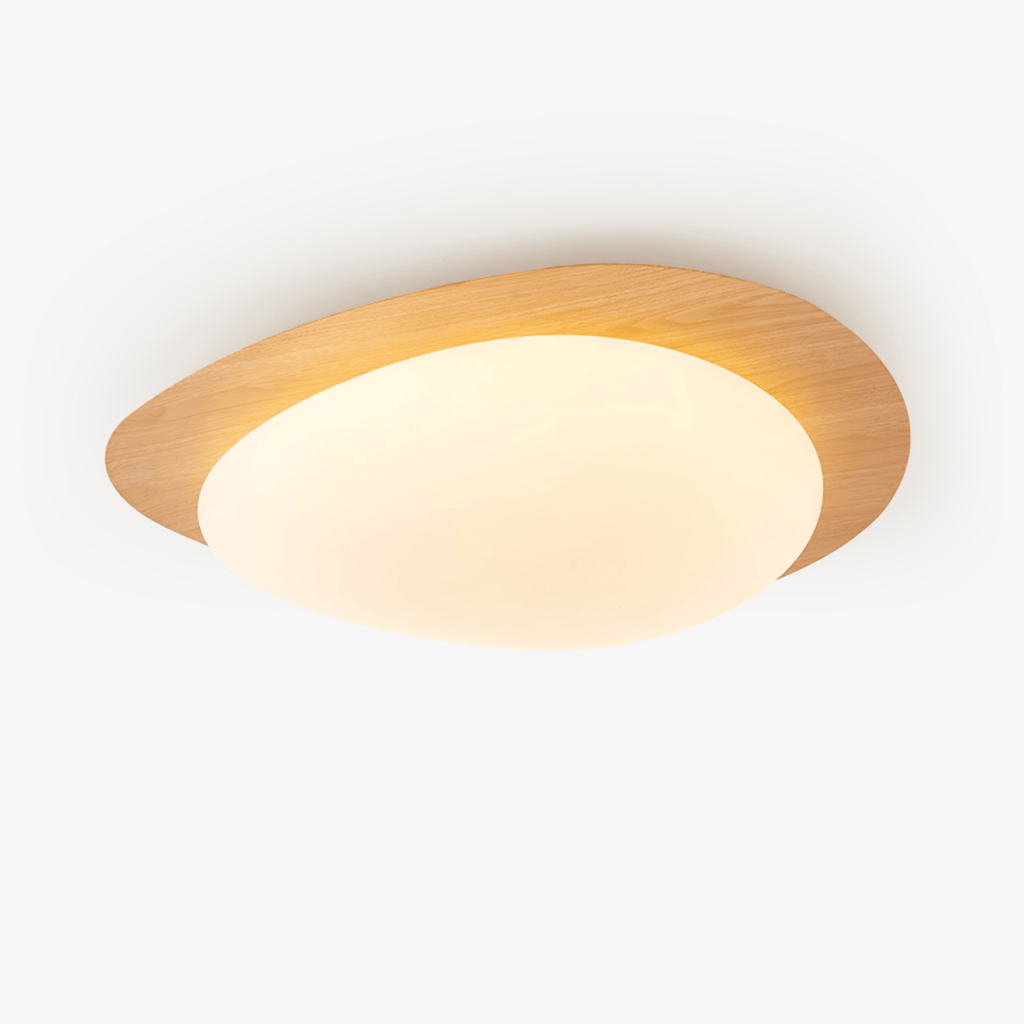 Muto Pebble Walnut Ceiling Light - image 1