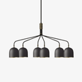 Lustra Chandelier Black Brass Industrial