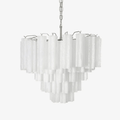 Aurora Chandelier Frosted Murano Glass Tiered Cascade