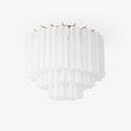 Aurora Ceiling Lamp White Murano Glass Layered Elegant Modern