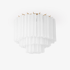 Aurora Ceiling Lamp White Murano Glass Layered Elegant Modern