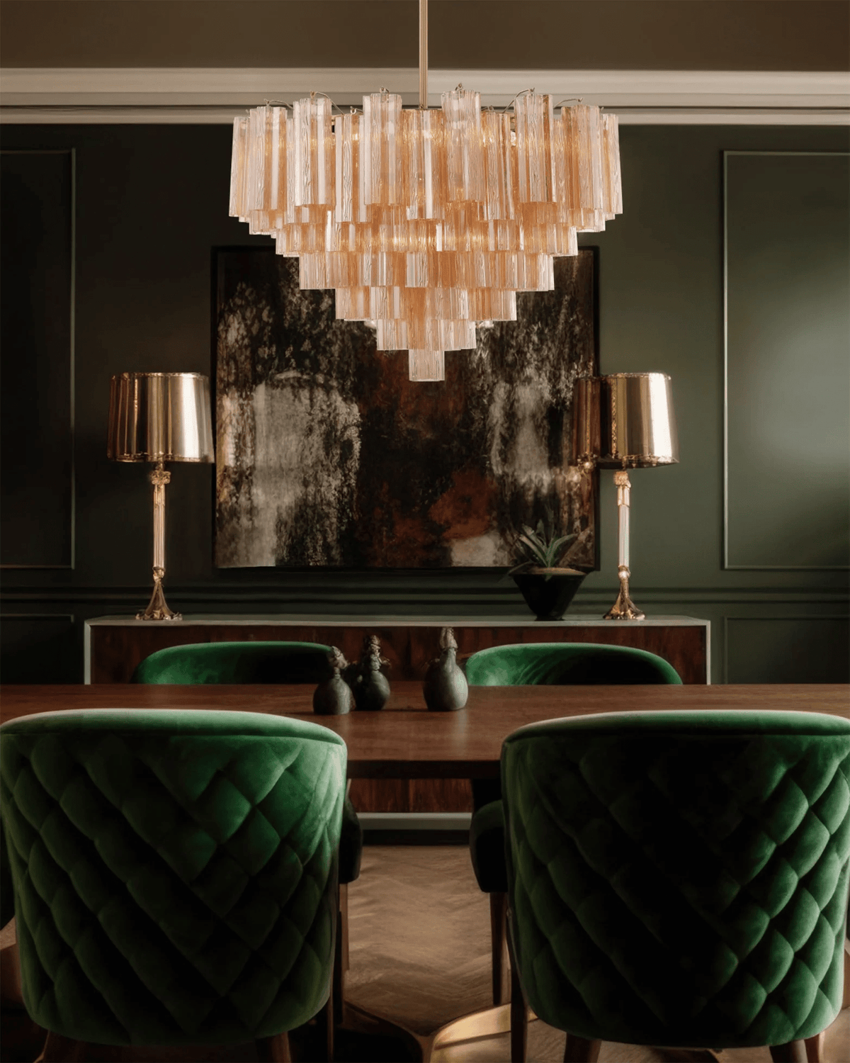 Aurora Chandelier Virella Murano Glass Tube Luxury