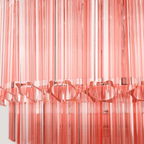 Aurora Chandelier Pink Glass Tube Layered Diamond