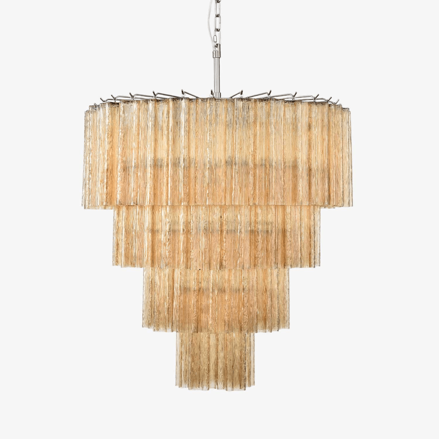 Aurora Chandelier Cascade Layered Glass Elegant Vintage