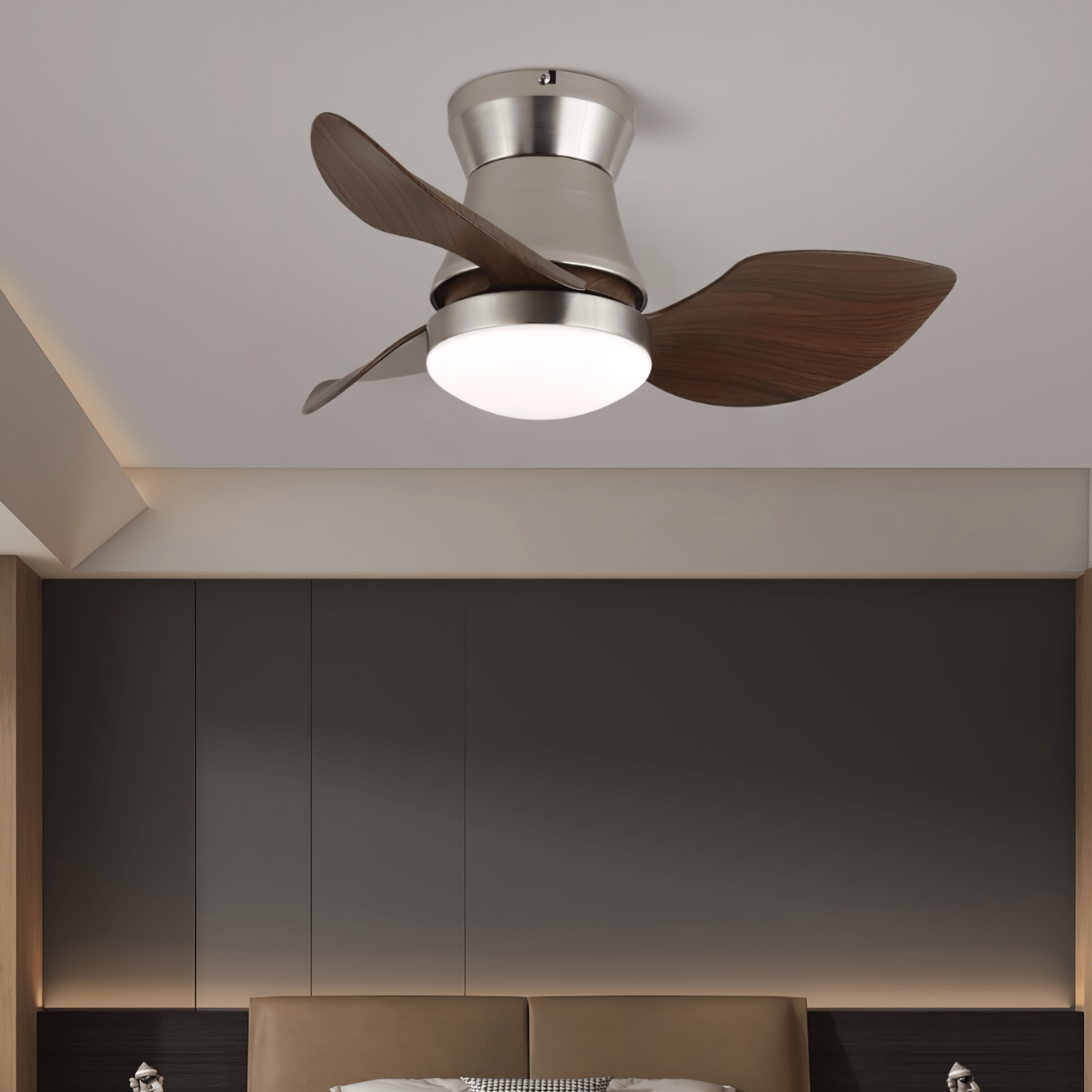 Kaelen Modern Wood Ceiling Fan Light