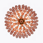 Aurora Chandelier Pink Polygon Glass Tiered Modern Artistic