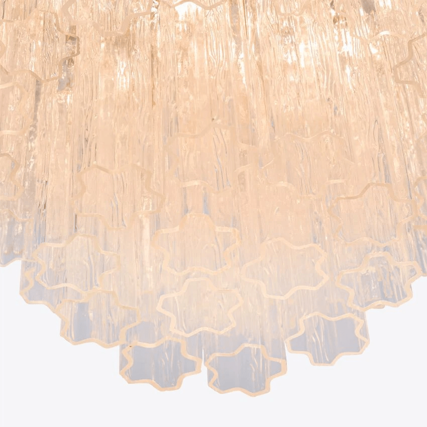 Aurora Chandelier Four Tier Fluted Glass