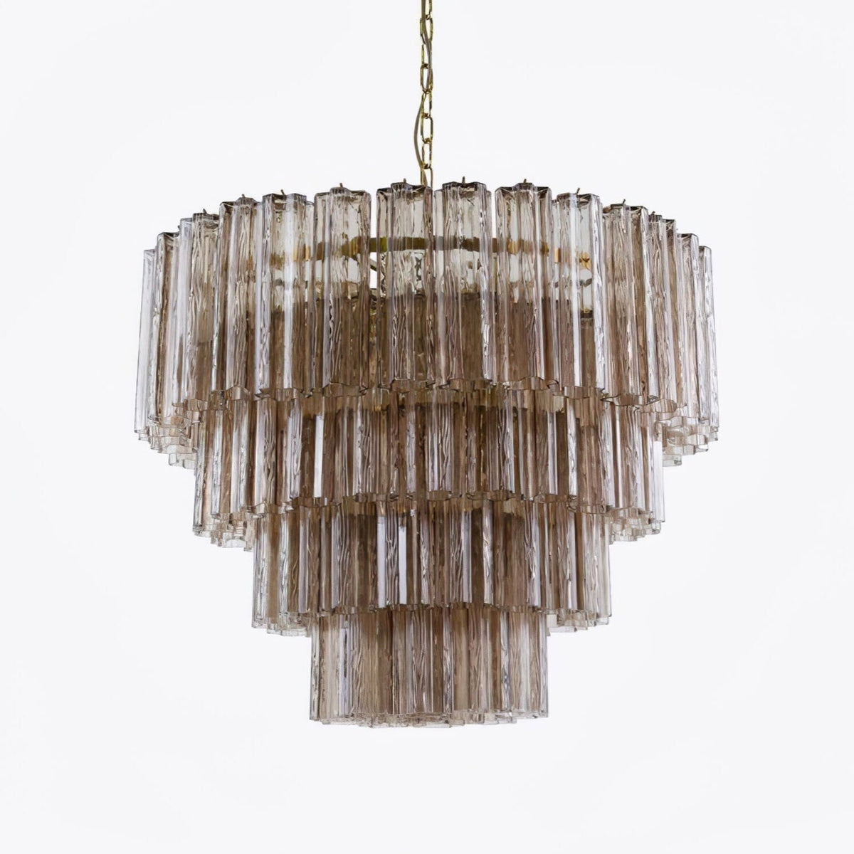 Aurora Chandelier Four Tier Fluted Glass