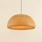 Eurnoros Unique Natural Bamboo Pendant Light