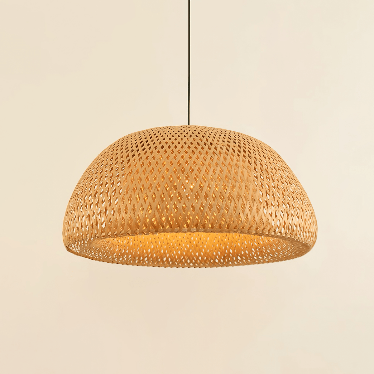 Eurnoros Unique Natural Bamboo Pendant Light