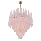 Aurora Chandelier Drop Textured Glass Elegant