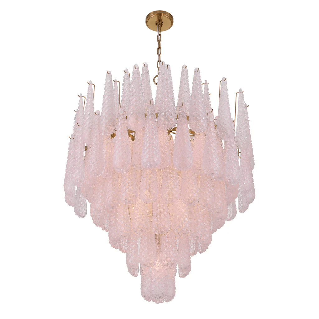 Aurora Chandelier Drop Textured Glass Elegant