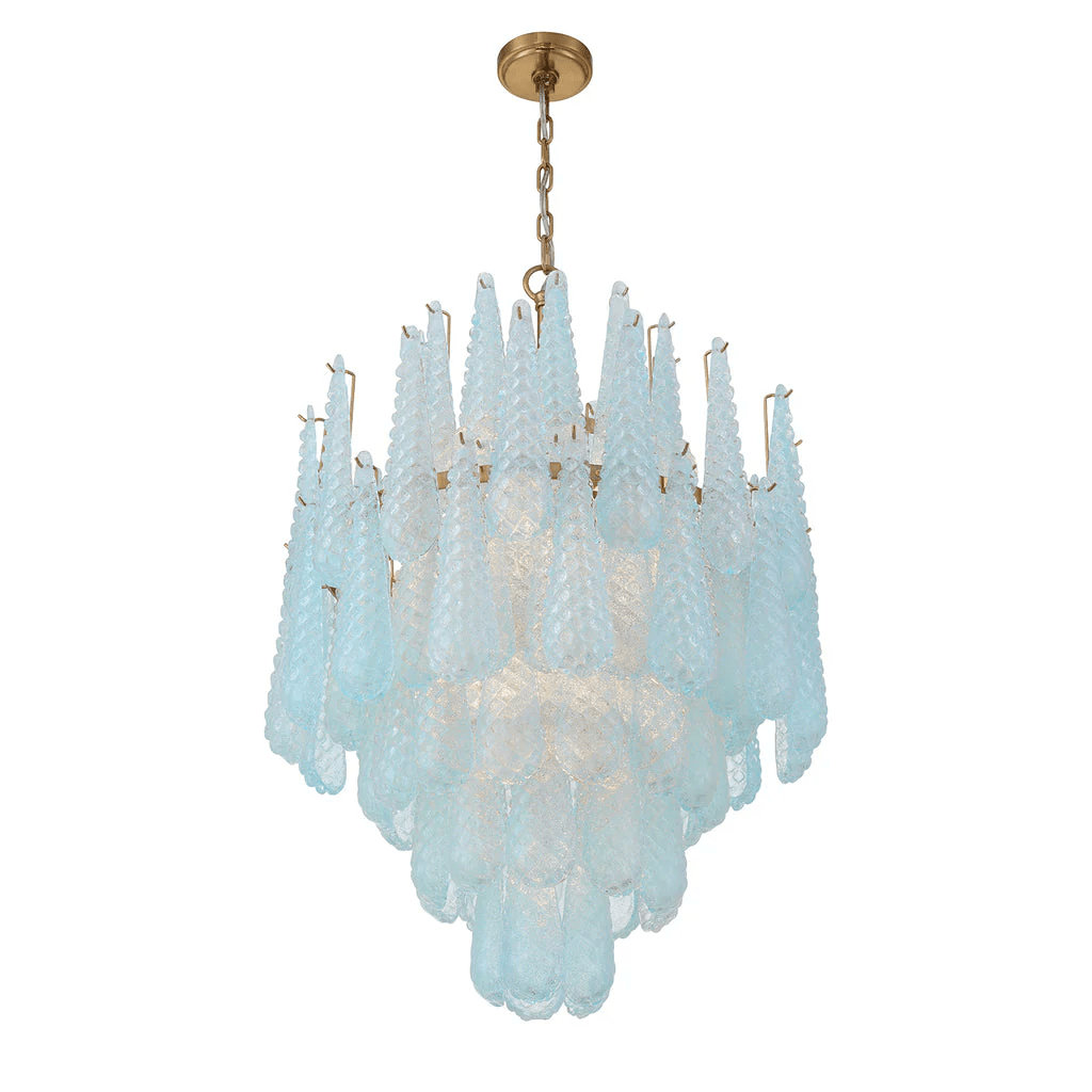 Aurora Chandelier Drop Textured Glass Elegant