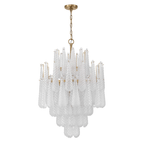 Aurora Chandelier Drop Textured Glass Elegant