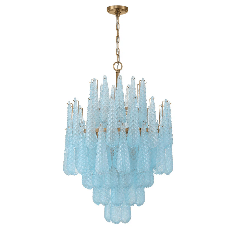 Aurora Chandelier Drop Textured Glass Elegant