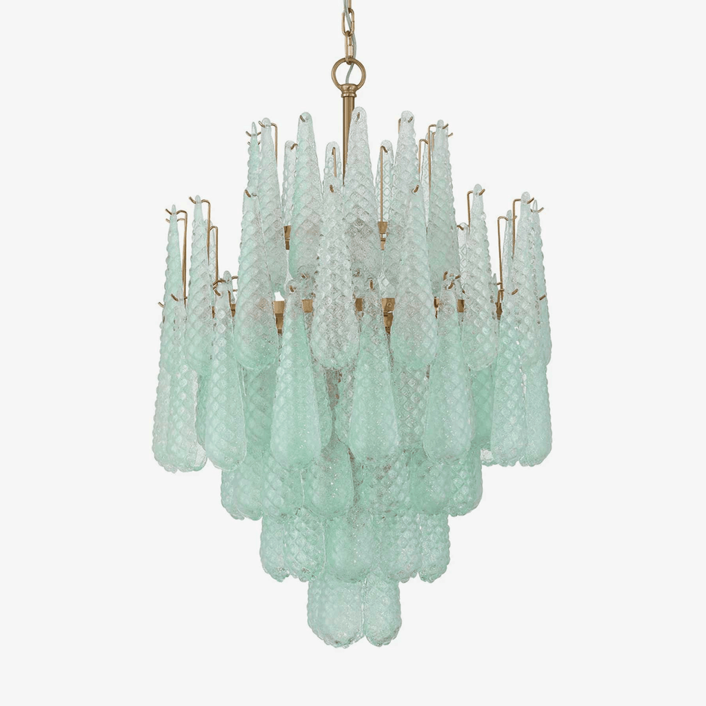 Aurora Chandelier Drop Textured Glass Elegant