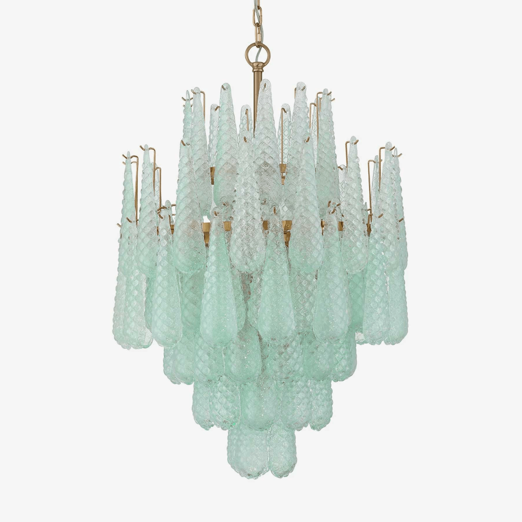 Aurora Chandelier Drop Textured Glass Elegant