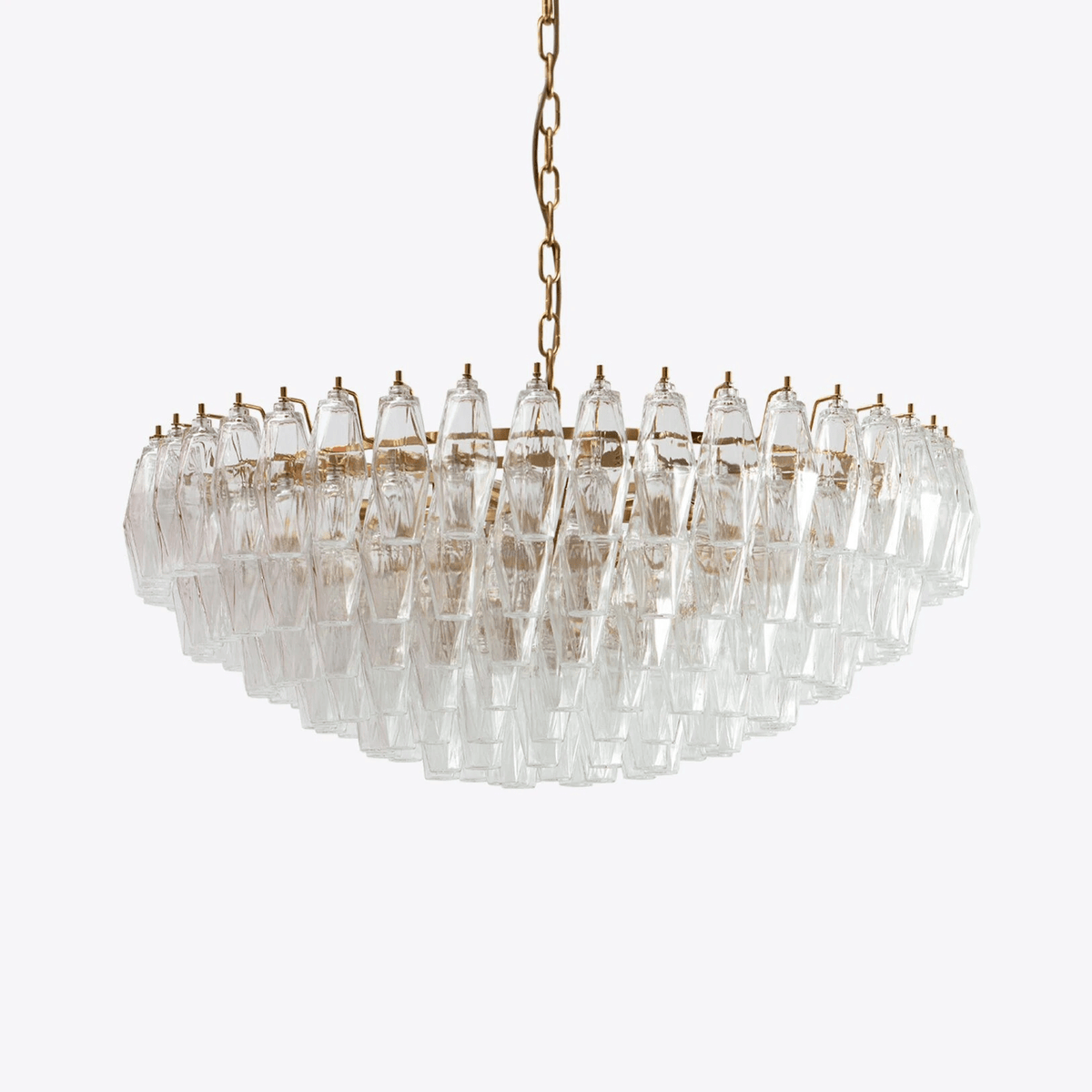 Aurora Chandelier Clear Murano Glass Polyhedron Vintage